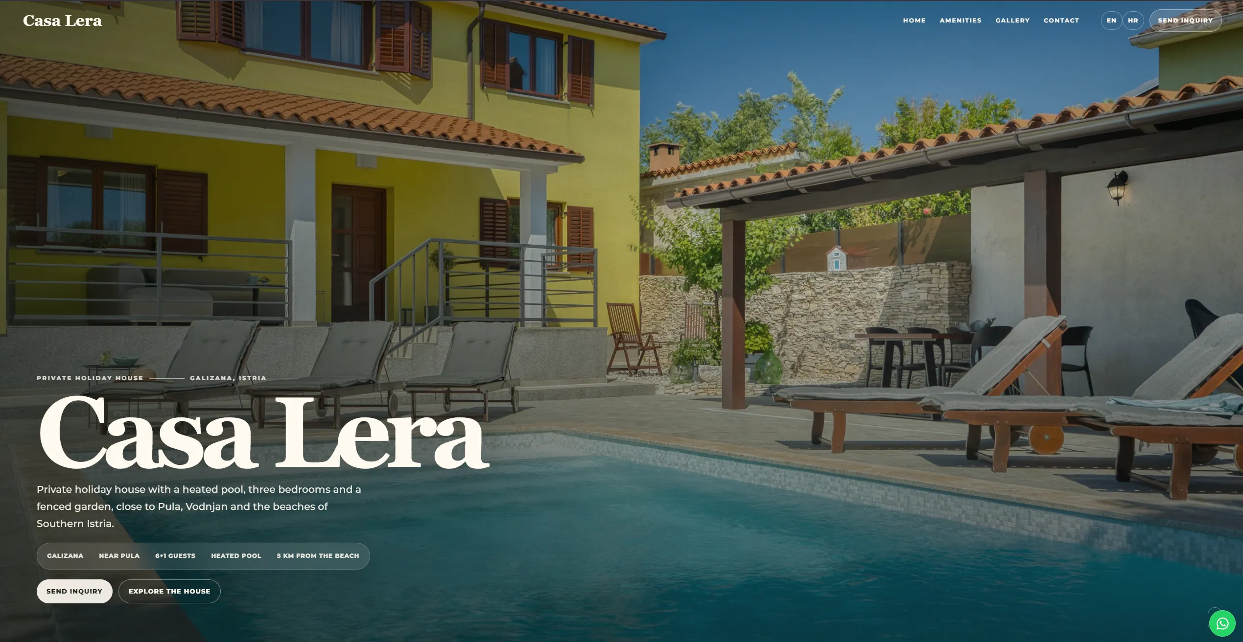 Casa Lera - izrada web stranice za kuću za odmor