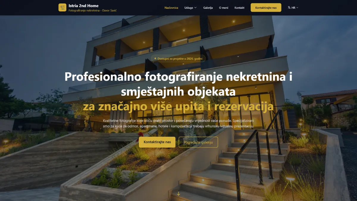 Istria 2nd home - izrada web stranice