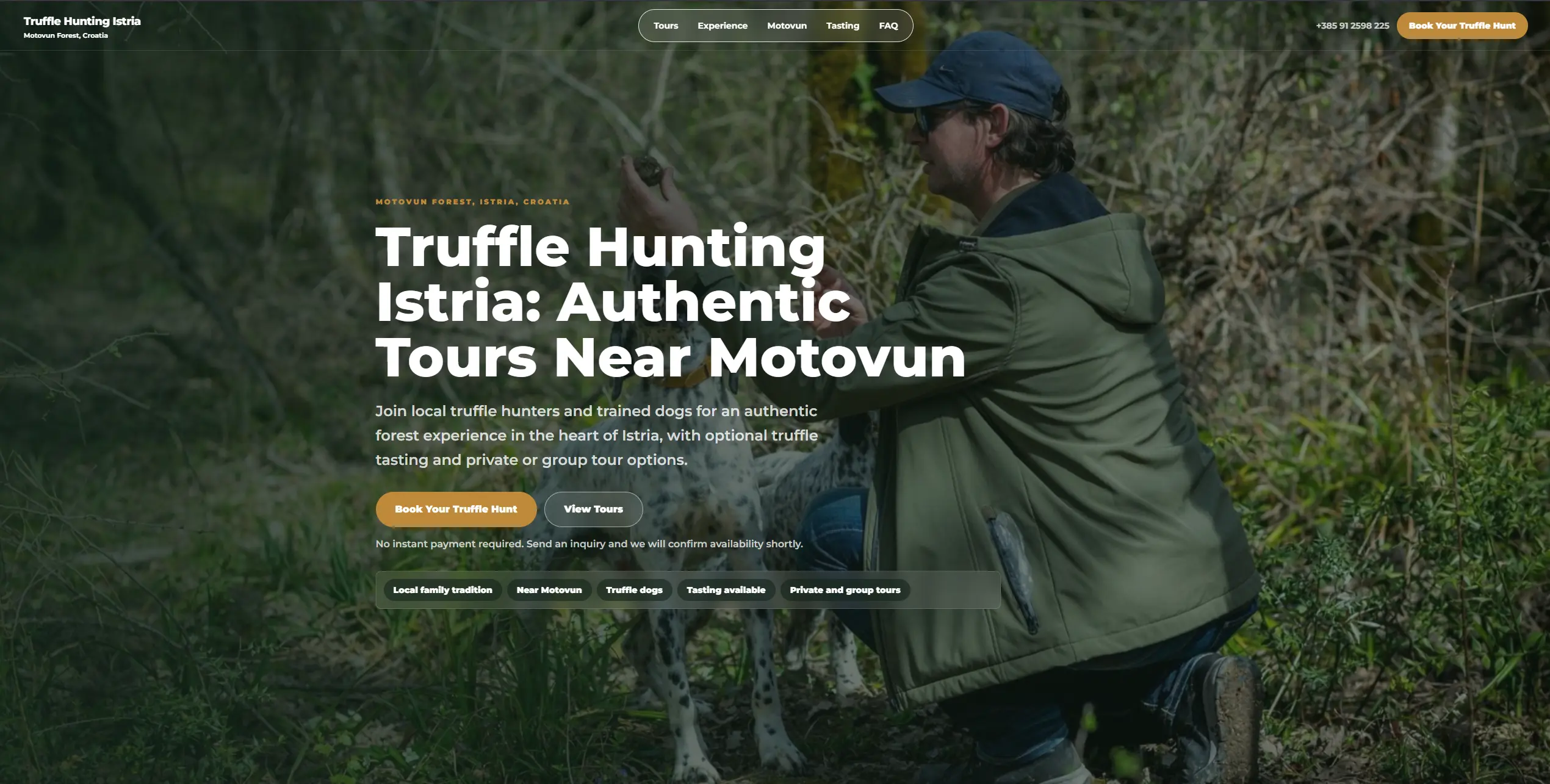 Truffle Hunting Istria - izrada web stranice
